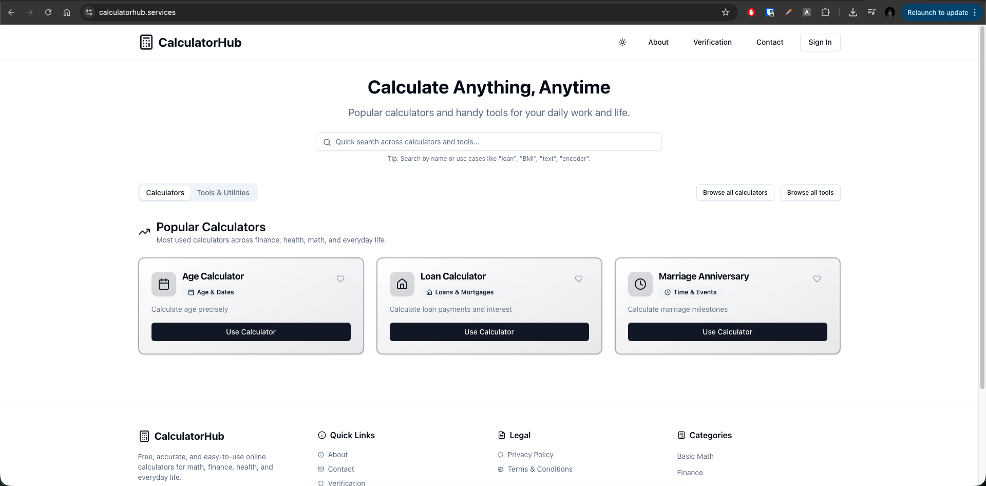 CalculatorHub screenshot